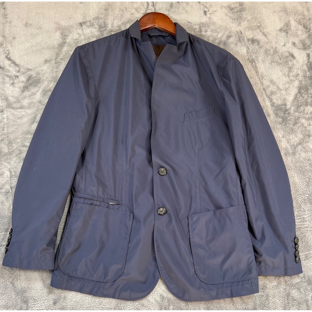 Allegri Milano City Jacket Mens Navy Size IT50 US40 Nylon Waterproof Packable
